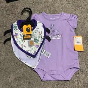 Carharrt bibs and onsie